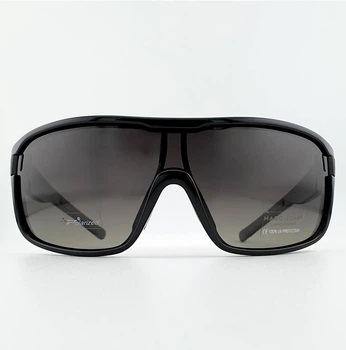 Очки-маска Marc John MJ0804 Col.101-G15 Поляризационные мужские Спортивные (Черный глянец)