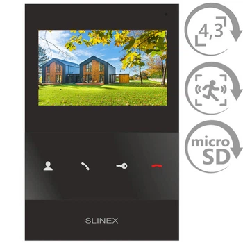 Видеодомофон с памятью Slinex SQ-04M black, экран 4.3"