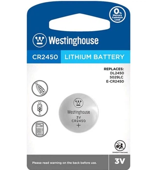 Батарейка диск. CR2450 ВР5 Westinghouse Lithium (1шт/уп)