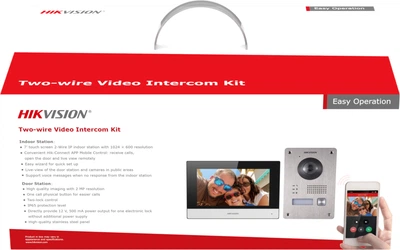 Комплект видеодомофона Hikvision DS-KIS703Y-P