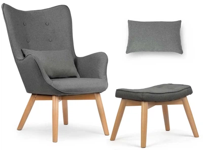 Крісло Sofotel Norse 2044 з підставкою для ніг Сіре (5908220475835)