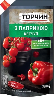 Кетчуп Торчин З паприкою пастеризований 250 г. (4820001316124)