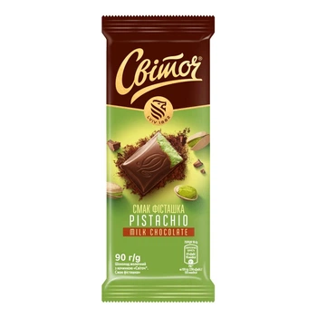 Шоколад Свиточ Фисташка молочный с начинкой 90 г. (7613039545973)