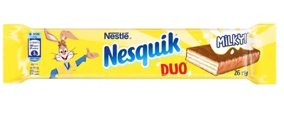 Вафли Nesquik Duo в молочном шоколаде 26 г. (4823000915831)