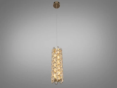 Подвесная хрустальная люстра Diasha 7898/1S-gold 12Вт
