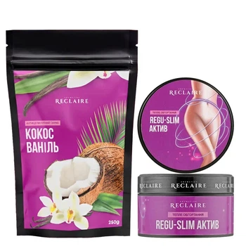 Двойной антицеллюлитный набор для тела с теплым обертыванием Reclaire cosmetics Rc2173