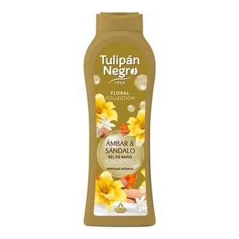 Гель для душу парфумований Floral Бурштин та Сандал Tulipan Negro 650 мл 8410751094555