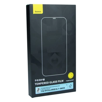 Защитное стекло Baseus SGJC030202 Crystal Антиударное 0.3mm для Apple iPhone 14 Plus (2 шт) Прозрачный