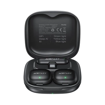 Бездротова мікрофонна система ACEFAST R1 wireless lavalier microphones Black (6974316284895)
