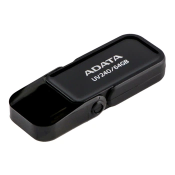 Флешка ЮСБ A-Data AUV 240 64GB, Flash Drive 2.0 пам'ять 64 Гб Черный