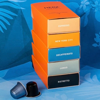 Набір капсульної кави Herz New York (50 капсул, сумісні з Nespresso Original)
