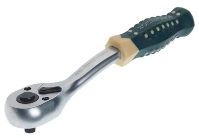 Тріскачка 1/2" (72 зуб.) реверсивна посилена вигнута з прогумованим руків'ям ROCKFORCE RF-802422