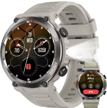 Смарт-годинник з Українським меню та додатком з акумулятором на 960мАг Blackview W50Pro 1.45, IP68 Call KHAKI (W50PK)
