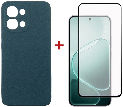 Комплект чохол для смартфона + скло DENGOS Carbon для OPPO A6 Pro Blue (DG-KM-187)