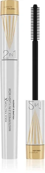 Тушь с эффектом удлинения ресниц с кисточкой 2 в 1 Black Max Factor Masterpiece Lash Wow
