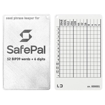 Мнемонічний планшет Lapua Seed phrase keeper for SafePal 12+1 BIP39 слів 2 шт (LSPKS)