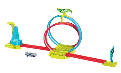 Автомобільний трек Mattel Hot Wheels Neon Speeders - Laser Stunt Slamway (HPC05) (194735155125)