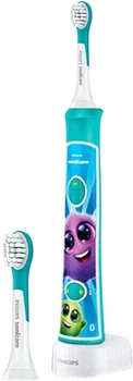 Дитяча електрична зубна щітка Philips Sonicare Children's Sonic Toothbrush з 2 змінними насадками Синя (2939565)