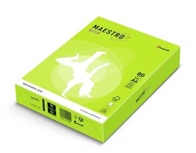 Папір кольоровий А4 80 г/м 500арк Maestro Color Neon GREEN зелений NEOGN