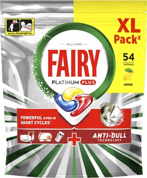 Капсули для посудомийних машин Fairy Platinum Plus Все-в-1 54 шт (8006530115490)