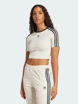 Футболка бавовняна коротка жіноча Adidas Originals Snake Baby Tee JI8407 2XL Wonder White/Multicolor (4067905535378)