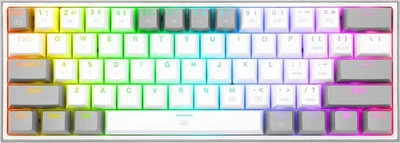 Клавіатура дротова Redragon K617 Fizz RGB Red Switches USB White/Grey (6950376706799)