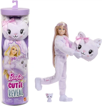 Кукла Barbie Cutie Reveal Милые бантики Котенок (JJP64)