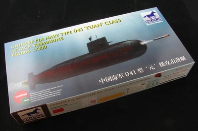 Сборная модель 1/200 Китайская ударная подводная лодка класса «Юань» типа 041 ВМС НОАК Bronco BB2004