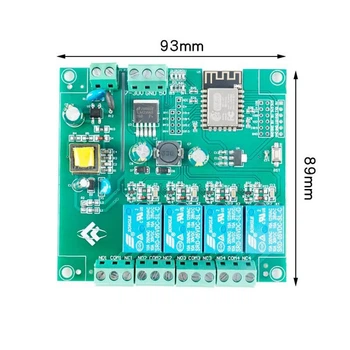 Релейный модуль Arduino ESP12F_Relay 4 Channels Relay Module - 675426