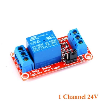 Релейный модуль Arduino 1-Channel 24V Relay Module High/Low Level Trigger - 675205
