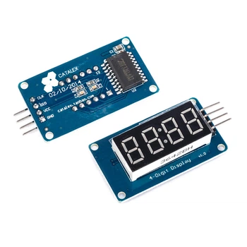 Модуль часов для Arduino с семисегментным дисплеем. Красное свечение. TM1637 - 256750