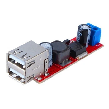 Миниатюрный модуль питания LM2576-Dual-USB - 636011