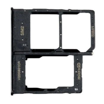 Держатель SIM-карты Samsung A315 Galaxy A31, С разъемом на карту памяти, Черный - 213485