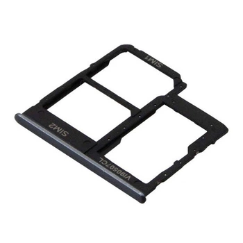 Держатель SIM-карты Samsung A405 Galaxy A40, С разъемом на карту памяти, Черный - 187288