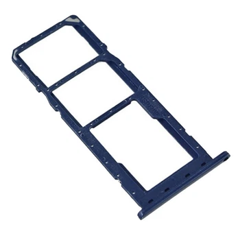 Держатель SIM-карты Samsung A025 Galaxy A02S, С разъемом на карту памяти, Синий - 222802