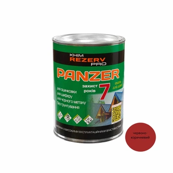 Емаль для дахів PANZER Khimrezerv PRO червоно-коричнева 1кг 850мл