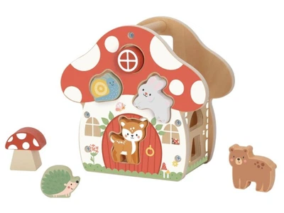 Деревянный сортер Грибной домик, Tooky Toy, TP520