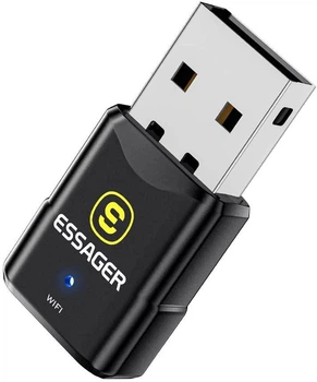WiFi-адаптер ESSAGER Genie Dual Band Wireless WLAN Card 600M Black (EWKSP-JL01)