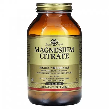 Цитрат магнію Solgar (Magnesium Citrate) 200 мг 120 таблеток SOL01711