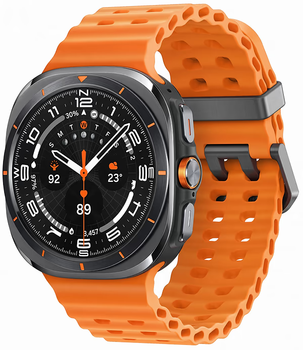 Смарт-годинник GRAFEN Ultra Titanium 47mm Чорний + ремінець 47mm силіконовий помаранчевий
