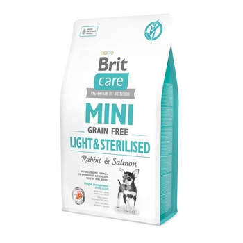 Корм сухой Brit Care Grain Free Mini Light and Sterilised для взрослых собак мелких пород с лишним весом или стерилизованных