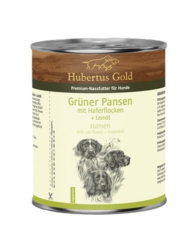 Консервований корм Hubertus Gold Grüner Pansen mit Haferflocken Яловичий рубець з пластівцями та лляною олією 800 г (669228)