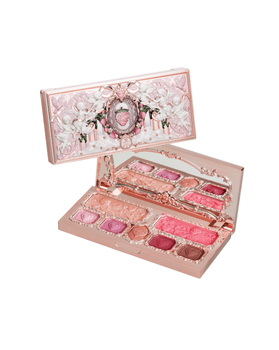 Палетка для макияжа Flower Knows (Флавер Ноуз) Strawberry Cupid Makeup Palette тени/румяна/хайлайтер - 02 Strawberry Cassis - 14 г