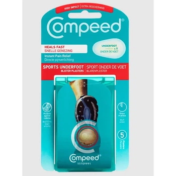 Compeed (Компід) пластирі від пухирів на підошві, 5 шт — швидке загоєння та комфорт при ходьбі