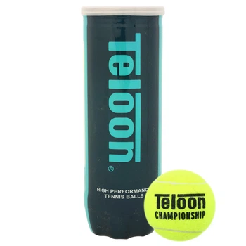 М'ячі для великого тенісу 3шт Високоеластична гума Повсть TELOON CHAMPIONSHIP салатовий T878P3-T606P3