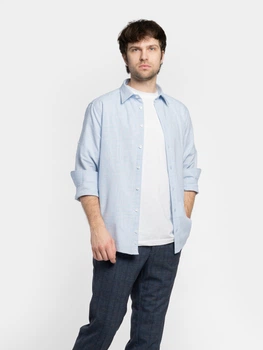 Сорочка чоловіча блакитна 100% бавовна Arber LINEN SHIRT 1 41 зріст 4 блакитний (M05.04.06.611)
