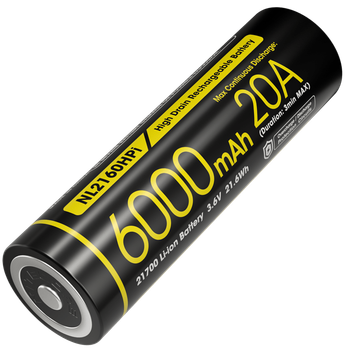 Акумулятор літієвий Li-Ion 21700i Nitecore NL2160HPi (6000mAh), захищений