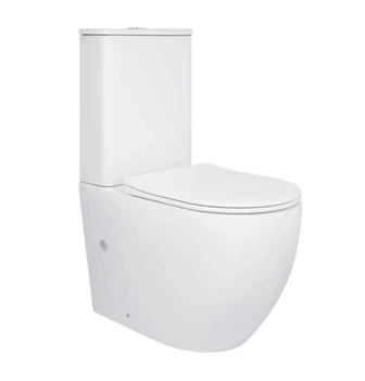 Унитаз-компакт Qtap безободочный Ultra Quiet с сиденьем Soft-close для санузла туалетный унитаз (600428)