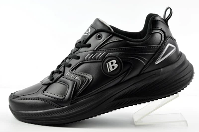 Кроссовки кожаные мужские Bona 985C чeрные 45-29см