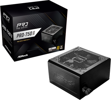 Блок живлення  ASRock PRO 750W 80 PLUS Gold Black (PRO-750G)